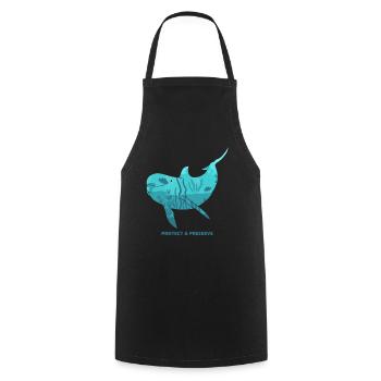 Les dauphins Dauphins Protection des espèces Protection de la nature Protection des animaux - Tablier de cuisine - noir - Devant - AI Model Male 185 dark (185cm)