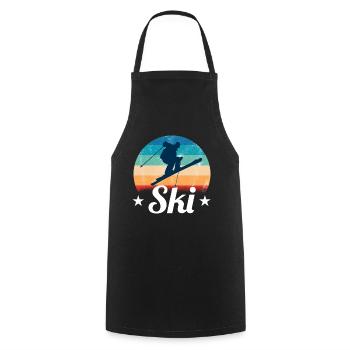 Ski - Kochschürze - Schwarz - Vorne - AI Model Male 185 dark (185cm)