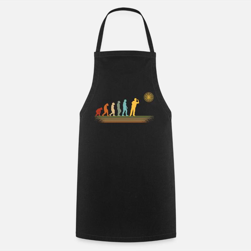 Darts vintage dartboard evolution darts - Cooking Apron - black