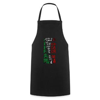 Pizza Retro Vintage Pizza Lover pizzeria Döner - Kochschürze - Schwarz - Vorne - AI Model Male 185 dark (185cm)