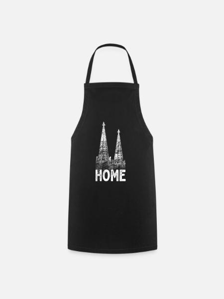 Köln Heimat Home Karneval Liebe Cologne Kölner Dom - Kochschürze - Schwarz