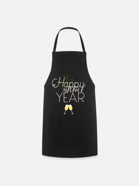 Happy New Year Celebration - Cooking Apron - black