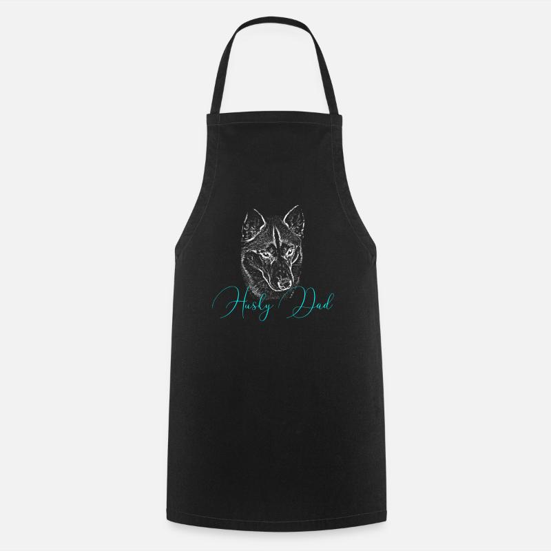 Silhouette de papa robuste écriture néon - Tablier de cuisine - noir