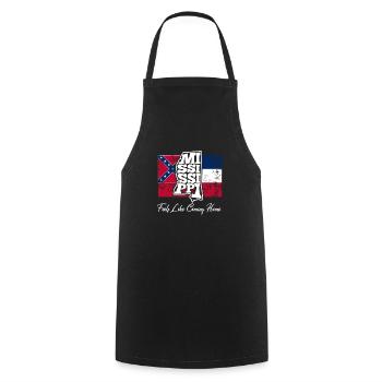 Feels like coming home - Slogan von MS - Kochschürze - Schwarz - Vorne - AI Model Male 185 dark (185cm)