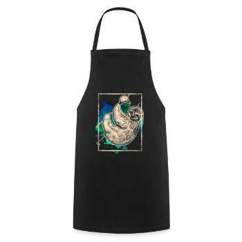 sloth - Cooking Apron - black - Front - AI Model Male 185 dark (185cm)