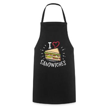 Sandwich - Kochschürze - Schwarz - Vorne - AI Model Male 185 dark (185cm)