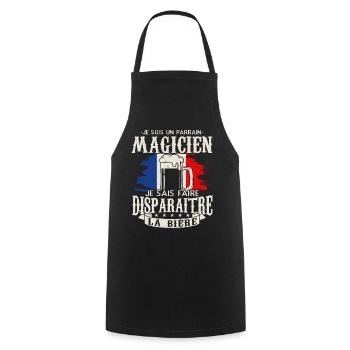 Godfather Magician Beer - Cooking Apron - black - Front - AI Model Male 185 dark (185cm)