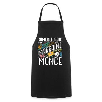 Meilleure Marraine Du Monde Cadeaux - Tablier de cuisine - noir - Devant - AI Model Male 185 dark (185cm)