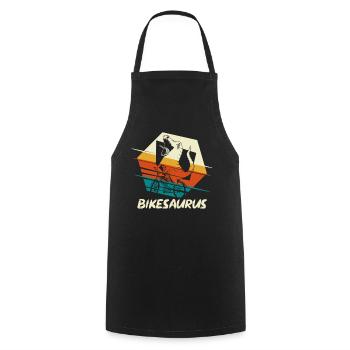 Bikesaurus T-Rex dinosaur cyclist - Cooking Apron - black - Front - AI Model Male 185 dark (185cm)