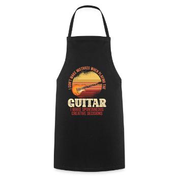 I Don't Make Mistakes Playing Guitar - Cooking Apron - black - Front - AI Model Male 185 dark (185cm)