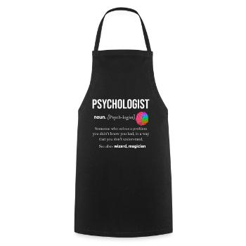 Psychology psychologist therapist gift psyche - Cooking Apron - black - Front - AI Model Male 185 dark (185cm)