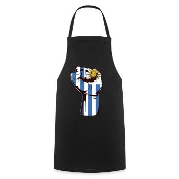 Uruguay Fist Revolution I love Uruguay - Cooking Apron - black - Front - AI Model Male 185 dark (185cm)