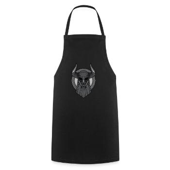 Odin Viking Norse Mythology - Cooking Apron - black - Front - AI Model Male 185 dark (185cm)