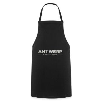 Antwerp Antwerp Gps Coordinates - Cooking Apron - black - Front - AI Model Male 185 dark (185cm)