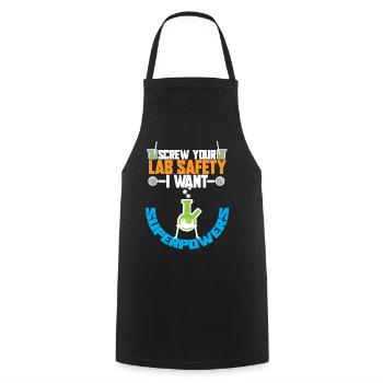 chemist chemistry lab nerd science geek - Cooking Apron - black - Front - AI Model Male 185 dark (185cm)