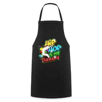 Hip Hop Tshirt Tanzen Breakdance Streetstyle Rap - Kochschürze - Schwarz - Vorne - AI Model Male 185 dark (185cm)