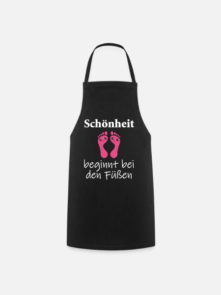 Fußpflege Pediküre Podologe Nagelstudio Geschenk - Kochschürze - Schwarz