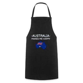Australie - Tablier de cuisine - noir - Devant - AI Model Male 185 dark (185cm)