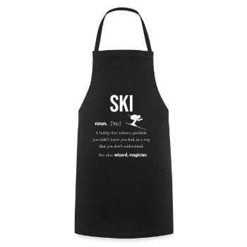 Ski - Kochschürze - Schwarz - Vorne - AI Model Male 185 dark (185cm)