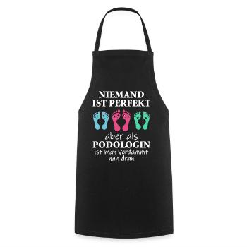 Fußpflege Podologin Podologie Spruch Geschenk - Kochschürze - Schwarz - Vorne - AI Model Male 185 dark (185cm)