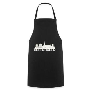 Copenhagen Copenhagen skyline - Cooking Apron - black - Front - AI Model Male 185 dark (185cm)