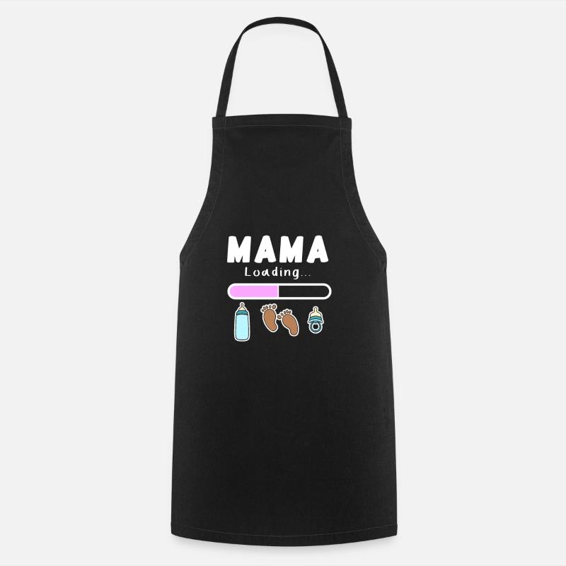 femme enceinte - maman charge - Tablier de cuisine - noir