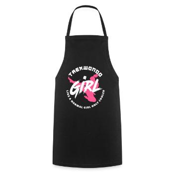 Idée cadeau de taekwondo fille sportive - Tablier de cuisine - noir - Devant - AI Model Male 185 dark (185cm)