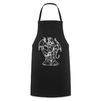 Demon Satan Devil Devil Hell Devil Woman Dark - Cooking Apron - black - Front - AI Model Male 185 dark (185cm)