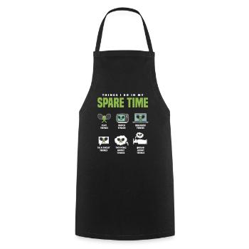 Tennis Funny Tennis Gifts - Cooking Apron - black - Front - AI Model Male 185 dark (185cm)