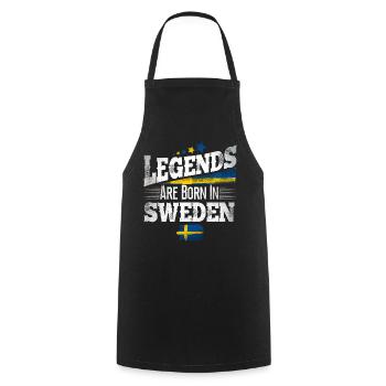 Sweden legends - Cooking Apron - black - Front - AI Model Male 185 dark (185cm)