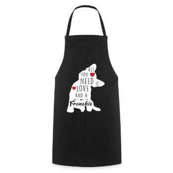 Bulldog French Bulldog English Bulldog - Cooking Apron - black - Front - AI Model Male 185 dark (185cm)