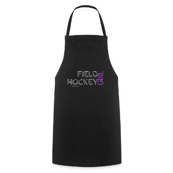 Field Hockey Girl Text Design - Cooking Apron - black - Front - AI Model Male 185 dark (185cm)