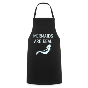 Mermaids - Cooking Apron - black - Front - AI Model Male 185 dark (185cm)