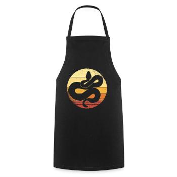 Snake - Cooking Apron - black - Front - AI Model Male 185 dark (185cm)
