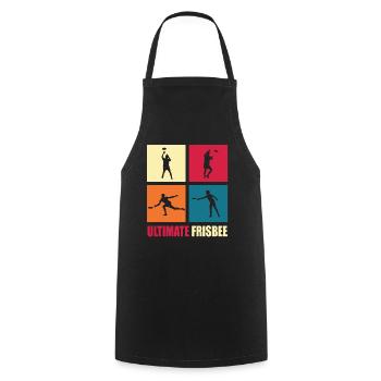Frisbee ultime - Tablier de cuisine - noir - Devant - AI Model Male 185 dark (185cm)