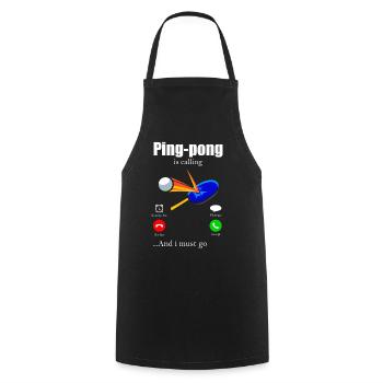 Ping-pong - Cooking Apron - black - Front - AI Model Male 185 dark (185cm)