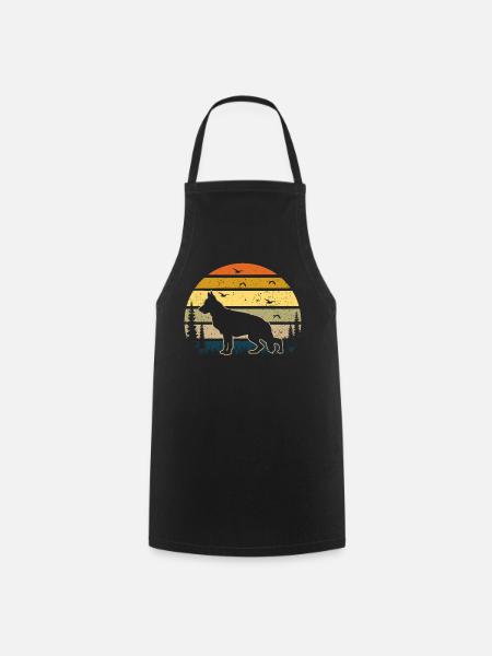 German shepherd dog - Cooking Apron - black