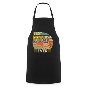 German shepherd dog - Cooking Apron - black - Front - AI Model Male 185 dark (185cm)