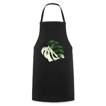 Conception premium Monstera - Tablier de cuisine - noir - Devant - AI Model Male 185 dark (185cm)