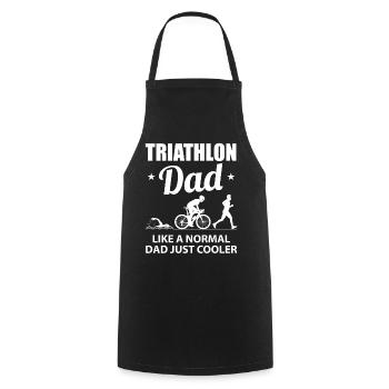 Triathlon Papa Vater Ausdauersport Geschenk - Kochschürze - Schwarz - Vorne - AI Model Male 185 dark (185cm)