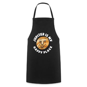 Astronomy Jupiter - Cooking Apron - black - Front - AI Model Male 185 dark (185cm)