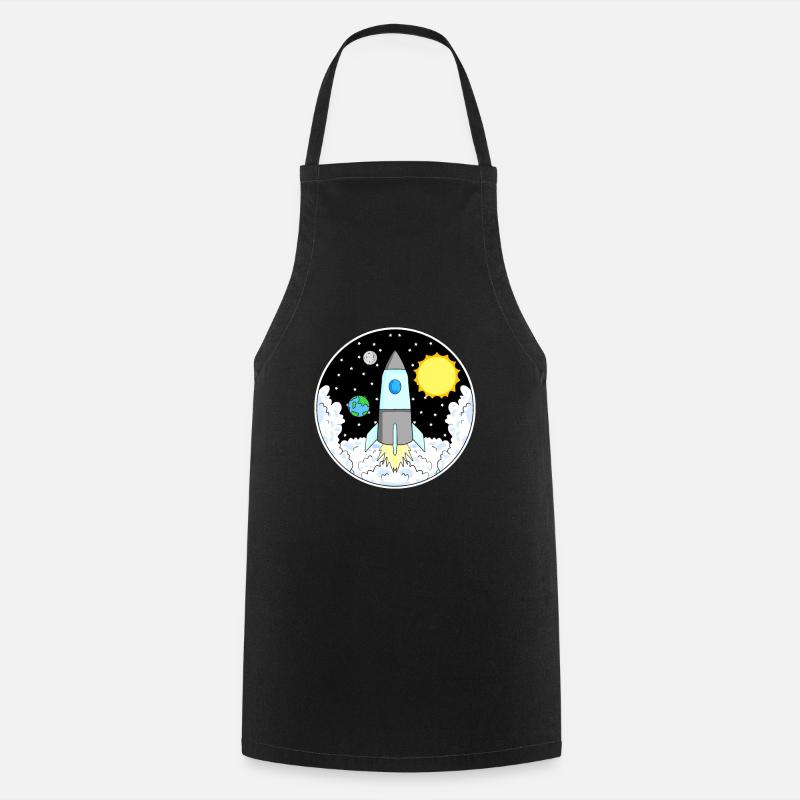Espace fusée - Tablier de cuisine - noir
