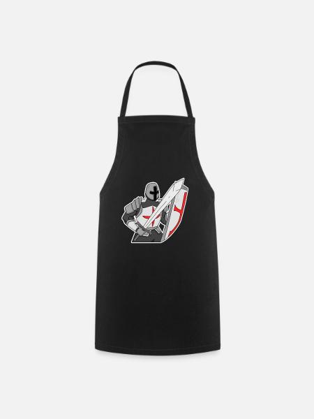 Knights Templar Knight Middle Ages - Cooking Apron - black