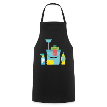 Cleaning products - Cooking Apron - black - Front - AI Model Male 185 dark (185cm)