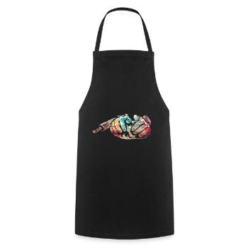 Boulangerie pâtisserie - Tablier de cuisine - noir - Devant - AI Model Male 185 dark (185cm)