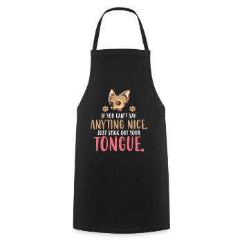 Chihuahua - Cooking Apron - black - Front - AI Model Male 185 dark (185cm)