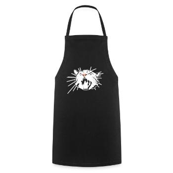 Angry Cat Artistic design for cat lovers - Cooking Apron - black - Front - AI Model Male 185 dark (185cm)