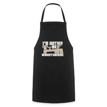 Woodturning wood lathe wood turner gift - Cooking Apron - black - Front - AI Model Male 185 dark (185cm)