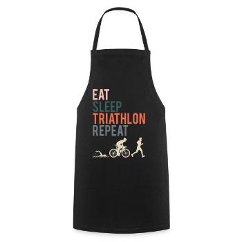 Triathlon Ausdauersport Mehrkampf Spruch Geschenk - Kochschürze - Schwarz - Vorne - AI Model Male 185 dark (185cm)