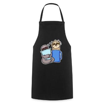 Sloths - Cooking Apron - black - Front - AI Model Male 185 dark (185cm)